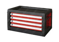 Baja Alat Multifungsi Box Top Cabinet, Red Black Metal Tool Chest Dengan Laci