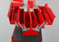 Merah 21 &quot;530mm Cantilever Tool Box, Alat Logam Ponsel Portabel Dada